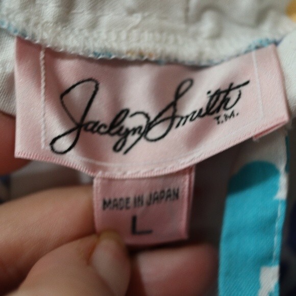 Jaclyn Smith Rainbow Pineapple Wide Leg Culotte Shorts Secret Pants Vintage 90s - Picture 7 of 9